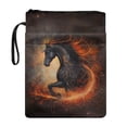 thumbnail image 1 of HELLHERO Starry Fire Horse Book Cover Sleeve Pouch Book Covers for Zipper Reusable Polyester with Waterproof and Handle, 1 of 8