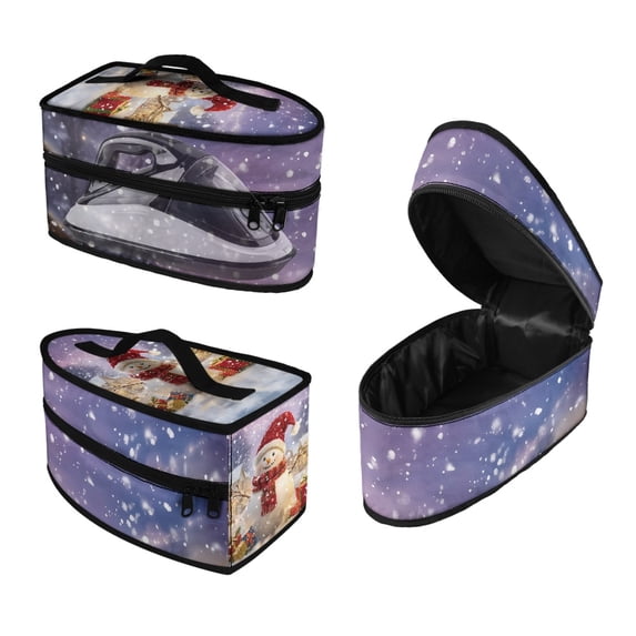 HELLHERO Steam Iron Storage Holder Christmas Snowman Protective Travel Steamer Bag Easy to Store and Carry, Bag Only