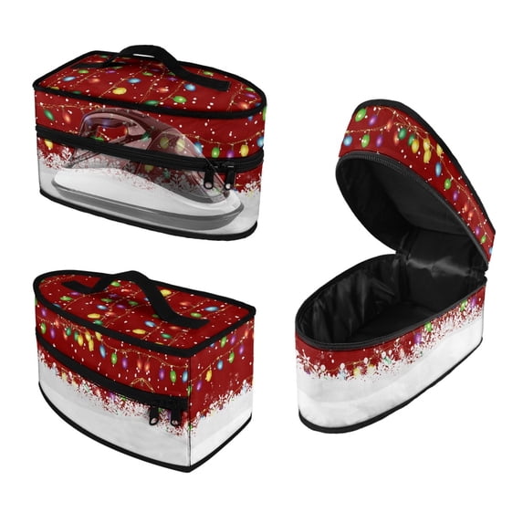 HELLHERO Steam Irons Storage Bag Lightweight Travel Steam Iron Case Handle Christmas lights(Case Only)