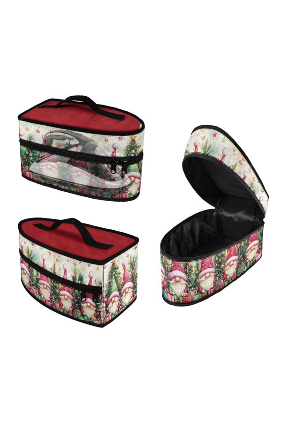 Steamer Carrying Case Irons Accessories Travel Steam Iron Case Compatible with Full-Size Irons and Accessories Santa Claus Gift Patterns(Bag Only)