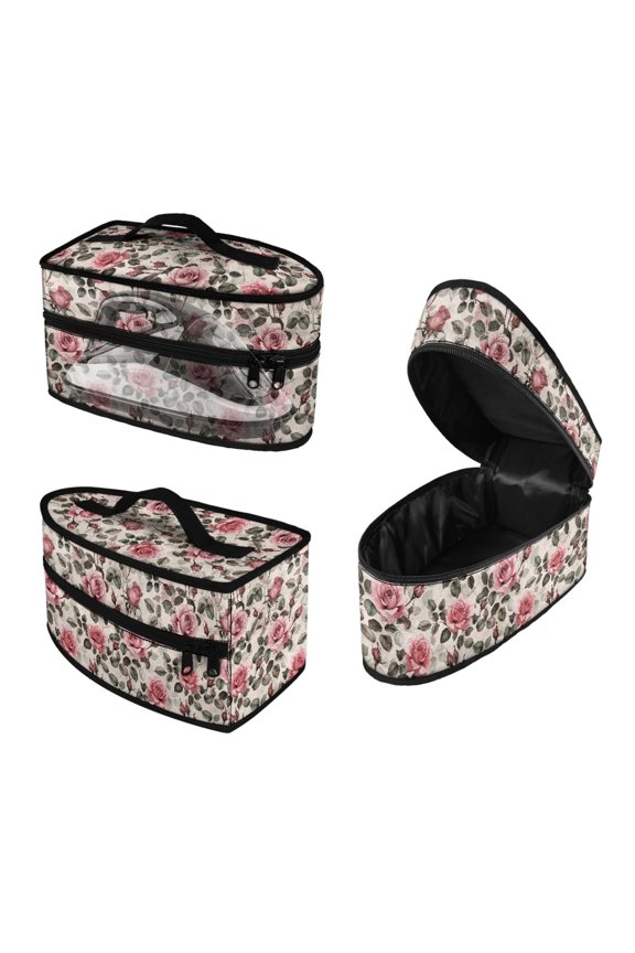 Steamer Storage Bag Handheld Steam Iron Carrying Case with Handle and Zipper Roses(Bag Only)