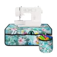 thumbnail image 1 of HELLHERO Storage Bag Sewing Machine Mat Foldable Polyester Fabric Protective Mat Hummingbird Flowers for Xmas Gifts Home Sewing Classes, 1 of 5