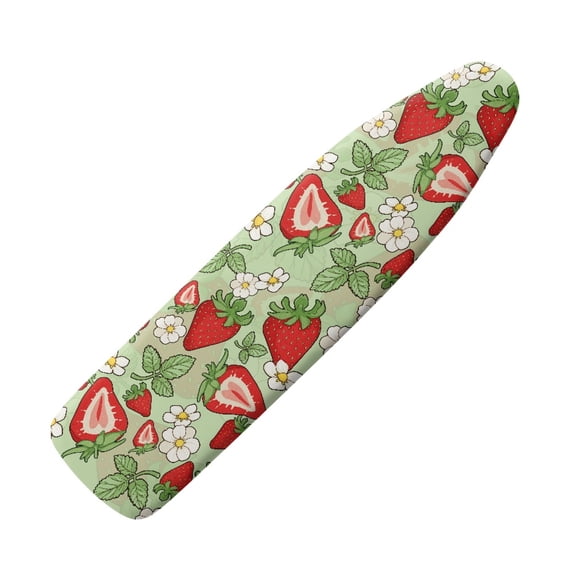 HELLHERO Strawberries Iron Dust Cover Breathable Replacement 3 Fasteners Ironing Board Cover for Home Ironing