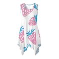 thumbnail image 1 of HELLHERO Strawberry Pattern Sleeveless Sundress for Vacation Beach Vacation, Long Lasting Wear Side Pockets Sleeveless Midi Dresses, 1 of 8