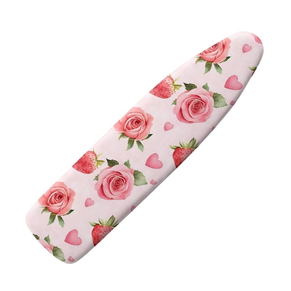 HELLHERO Strawberry Rose Pattern Ironing Board Cover 3 Fasteners Replacement Elastic Edge Non-Slip