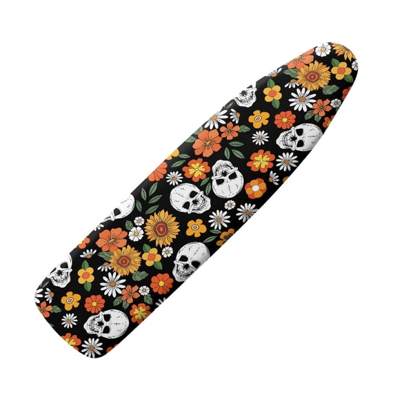 HELLHERO Stretch Elastic Fit Hook and Loop Fastener Strap Iron Covers Iron Pad Board Cover Skull Daisy Resist Scorching Stretch Fit Pretective Covers