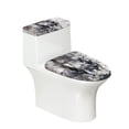thumbnail image 1 of HELLHERO Stretch Toilet Lid Covers & Machine Washable Fits All Toilet Shapes Elastic Edge with Set of 2 Bathroom Toilet Cozy Set Ink Painting Texture, 1 of 6