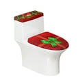 thumbnail image 1 of HELLHERO Stylish Gifts 2 Piece Set Bathroom Seat Covers, Elastic Edge Polyester Fabric Toilet Seat Covers & Reusable, Stays in Place, Easy to Install, 1 of 5