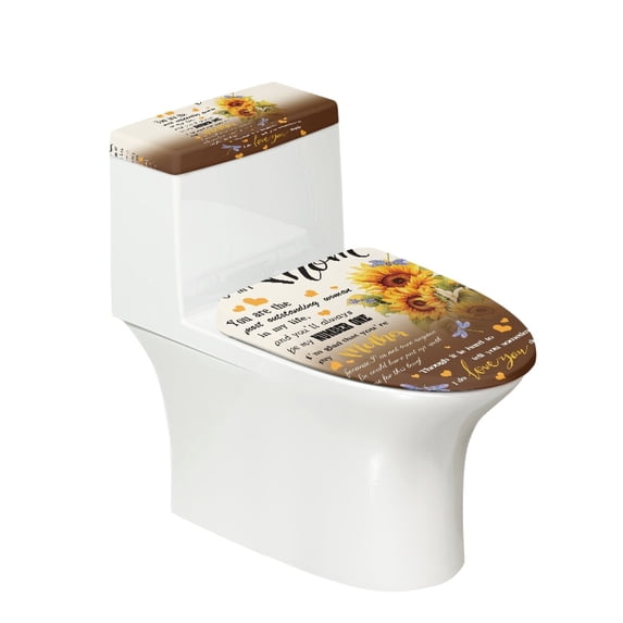 HELLHERO Stylish Gifts Toilet Seat Covers Fits All Toilet Shapes Elastic Edge for Indoor Home