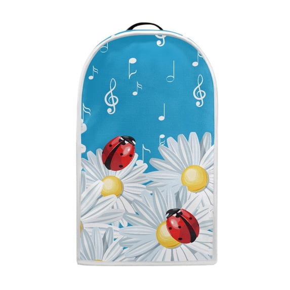HELLHERO Stylish Kitchen Accessories Thickened Protective Case for Kitchen Use White Music Notes Yellow Daisies