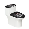 thumbnail image 1 of HELLHERO Stylish Polyester Toilet Covers Set, Elastic Edge, Elastic Bottom U-Shaped Adjustable, Stays in Place, Wolf, 1 of 8