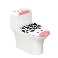 thumbnail image 1 of HELLHERO Stylish Polyester Toilet Lid Covers, Elastic Bottom, Universal Fits All Toilet Shapes, Stretchy Fabric, 1 of 6