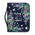 thumbnail image 1 of HELLHERO Succulent Floral PU Leather Bible Case, Portable Zippered Bible Carrier for Church and Outdoor Study for Women and Men, 1 of 12