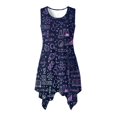 thumbnail image 1 of HELLHERO Summer Dresses, Sleeveless Dress with Round Neck, Irregular Hem with Side Pockets for Holiday and Cocktail Party Wear, 1 of 8