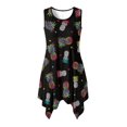 thumbnail image 1 of HELLHERO Summer Sleeveless Dress, Pineapple Print Side Pockets Summer Dresses, Crew Neck Irregular Hem Sleeveless Sundress for Cocktail Party Vacation, 1 of 8