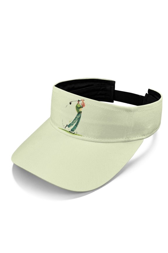 Sun Protection Polyester Fabric Sun Visor for Running Travel, Lightweight UV Protection Comfortable Sun Visor Cap, Golf Cart Flower Pattern