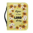thumbnail image 1 of HELLHERO Sunflower Daisy PU Leather Bible Cover, Portable Protective Carrying Bag for Church Prayer Daily Study, for Men and Women, 1 of 12