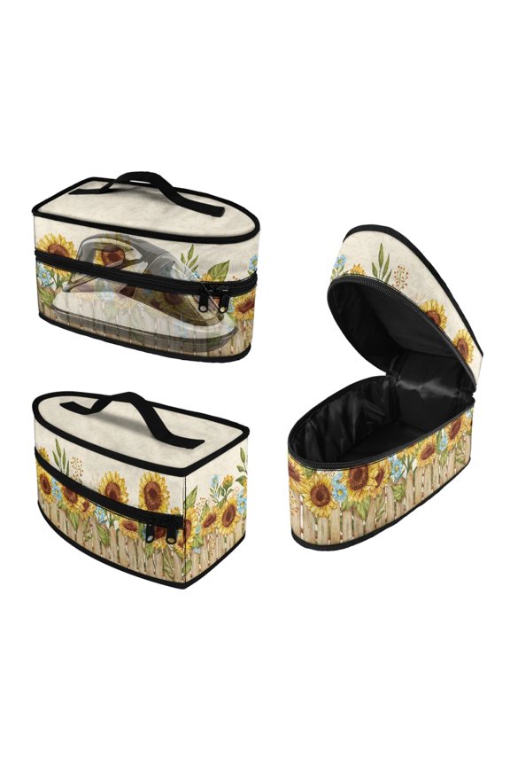 Sunflower Fence Design Steamer Oganizer with Zipper Travel Carrying Case, Case Only