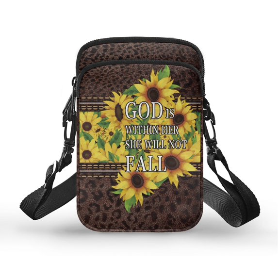 HELLHERO Sunflower Leakproof Crossbody Sling Bag for Unisex, Outdoor Travel