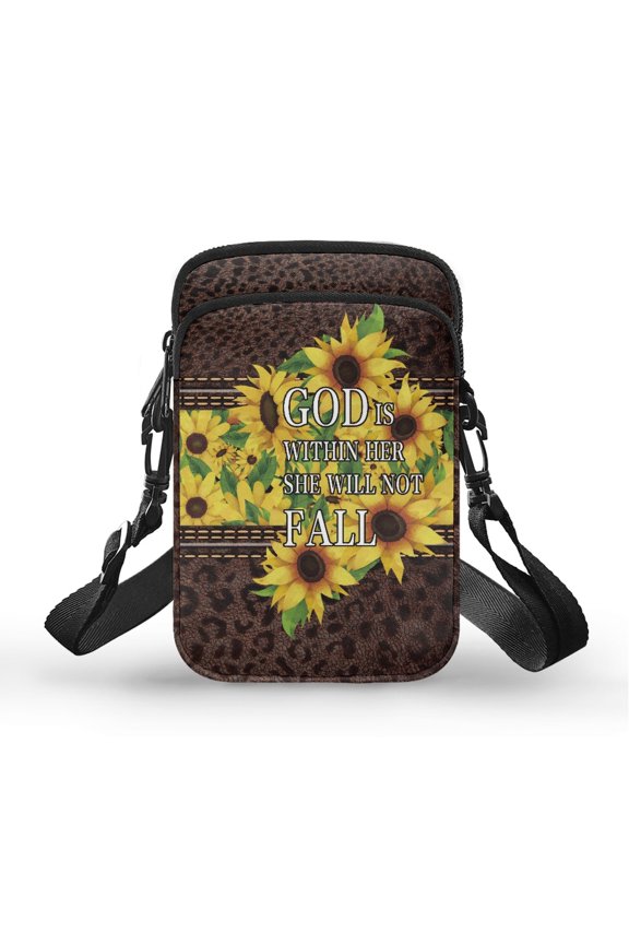 Sunflower Leakproof Crossbody Sling Bag for Unisex, Outdoor Travel