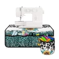 thumbnail image 1 of HELLHERO Sunflower Leopard Print Pattern Sewing Machine Mat Foldable Polyester Fabric Waterproof Home Sewing Classes with Storage Cylinder Foldable for Gifts, 1 of 5