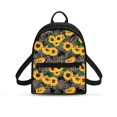 thumbnail image 1 of HELLHERO Sunflower Leopard Theme Mini Backpack for Travel Shopping, Lightweight Mini Polyester Backpacks Polyester Zipper Closure Small Backpack, 1 of 8