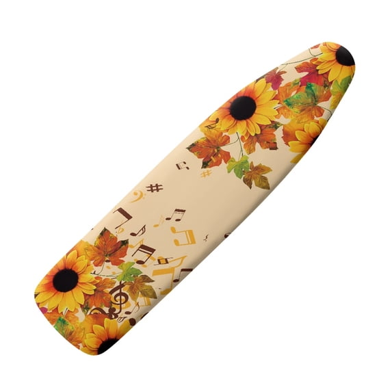 HELLHERO Sunflower Musical Note Iron Board Cover Iron Pad Board Cover Elastic Edge Protective Cover 15 x 54 inch Removable Cover High Temperature Lightweight