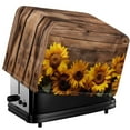 thumbnail image 1 of HELLHERO Sunflower Old Wooden Print Toaster Cover 2 Slice, Dustproof Bread Machine Cover with Drawstring, Washable Kitchen Small Appliance Protector, 1 of 8