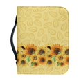 thumbnail image 1 of HELLHERO Sunflower Pattern Bible Bag, Sturdy PU Leather Bible Cover for Church Christian Prayer, Protective Bible Protector, 1 of 12