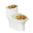 thumbnail image 1 of HELLHERO Sunflower Pattern Toilet Lid Cover and Toilet Tank Lid Cover & Toilet Cover Set with Adjustable Polyester Fabric for Reusable, Non-Slip, 1 of 8