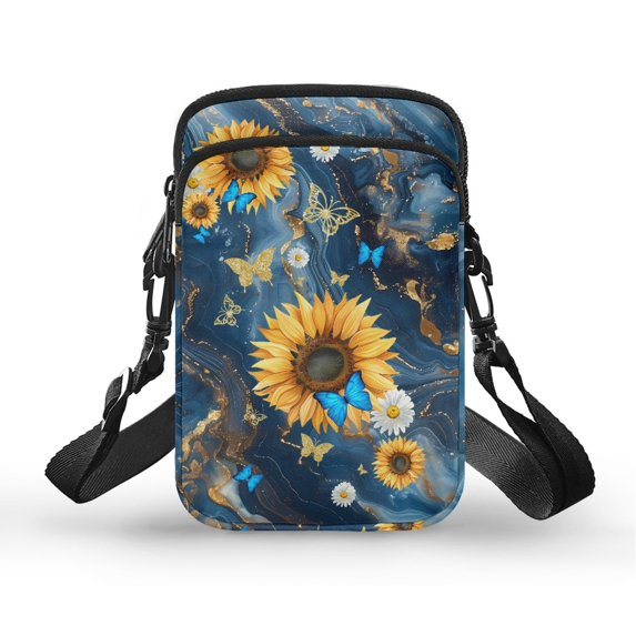 HELLHERO Sunflowers Shoulder Bag Polyester Double Deck for Daily Use