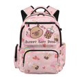 thumbnail image 1 of HELLHERO Sweet Capy Boba 17 Inch Kids Backpacks with Padded Shoulder Straps, Large Capacity Polyester School Bag for Elementary Back to School, 1 of 8