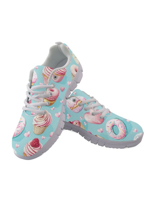 Sweet Treats Pattern Soft Running Shoes for Mens, Mesh Men's Tennis Shoes for Walking