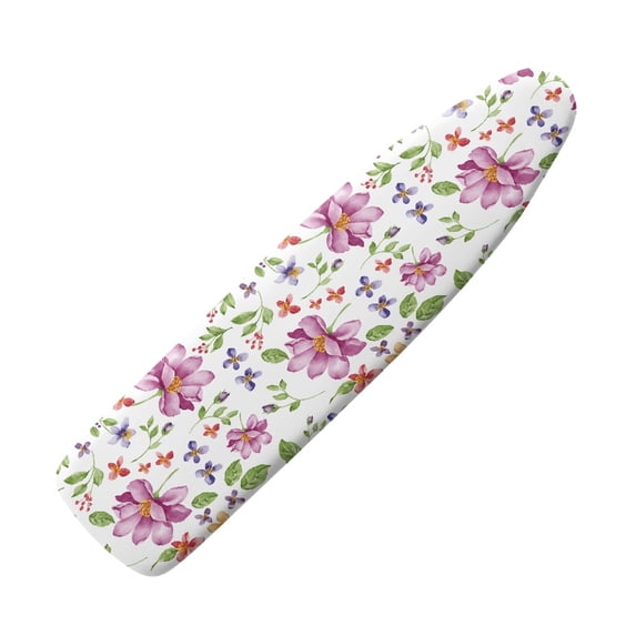 HELLHERO Table Top Ironing Board Cover Protector 15x54 Inch Iron Board Cover Soft and Comfortable Hook and Loop Elastic Edge, Merry Christmas Watercolor Mixed Floral