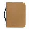 thumbnail image 1 of HELLHERO Tan Grain PU Leather Bible Cover for Women and Men, Portable Church Bible Bag with Top Handle for Bible Study and Daily Prayer, 1 of 12
