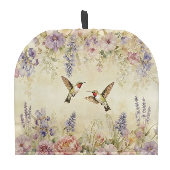 HELLHERO Tea Cozies Covers Durable Polyester Canvas for Home Décor, Hummingbirds in Bloom