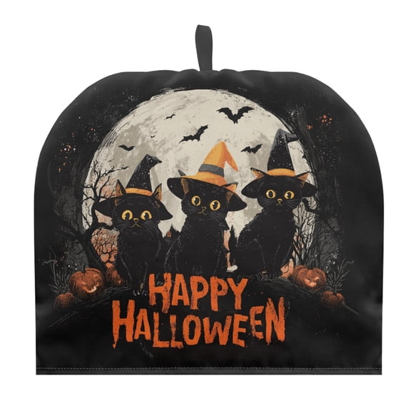 HELLHERO Tea Cozies Covers Halloween Black Cat Pattern 1Pcs Keep Warm Dust Proof