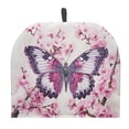 thumbnail image 1 of HELLHERO Teapot Cover Keep Warm Keep Warm Polyester Cavcas, Purple Butterfly Sakura, 1 of 5