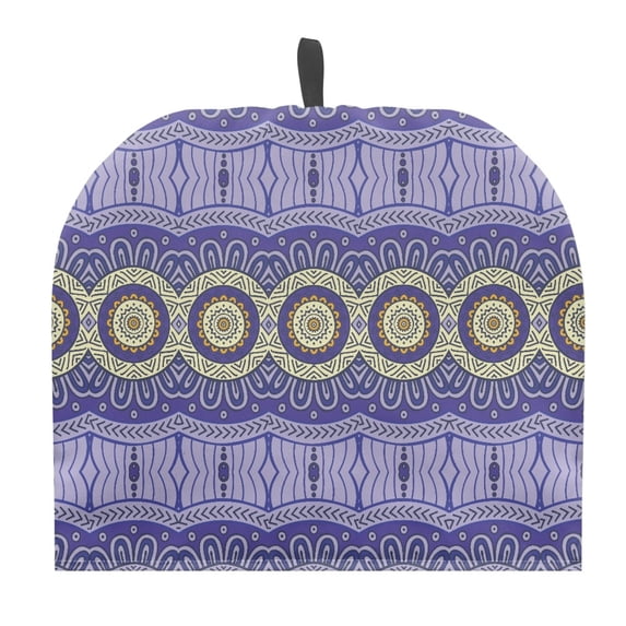 HELLHERO Teapot Cover Portable Polyester Canvas Warming & Insulating Dust Proof for Gift, Geometric Folk Pattern