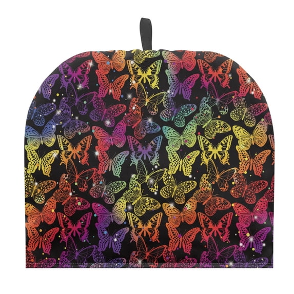 HELLHERO Teapot Dust Cover Warming & Insulating Resuable Insulation, Polyester Canvas Teapot Insulated Cosy Butterfly Pattern