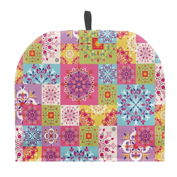 HELLHERO Teapot Dust Cover for Travel Dust Proof Easy to Clean Keep Warm Tea Cozy Geometric Pattern