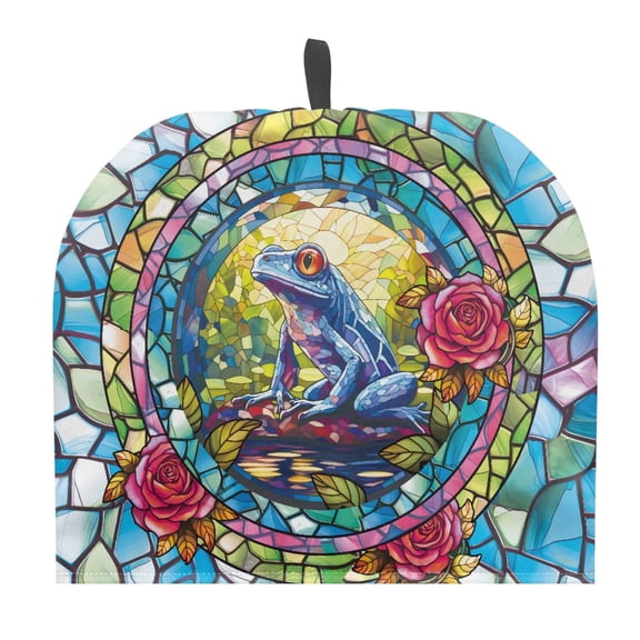 HELLHERO Teapot Insulated Cosy Keep Warm Keep Warm Durable for Travel, Stained Glass Frog