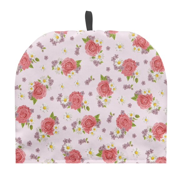 HELLHERO Teapot Protective Polyester Canvas Keep Warm Restaurant 1Pcs Rose and Daisy Pattern
