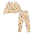 thumbnail image 1 of HELLHERO Thanksgiving Pajama Set for Women Corgi Pumpkin Printed Sleepwear Crewneck Loungewear Maple Leaves Printed Pjs Set for Home, S, 1 of 5