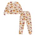 thumbnail image 1 of HELLHERO Thanksgiving Pjs Set for Women Pumpkin Printed Sleepwear Crewneck Pajama Northern Cardinal Print Nightwear Soft Pjs Lounge Sets, 2XL, 1 of 5