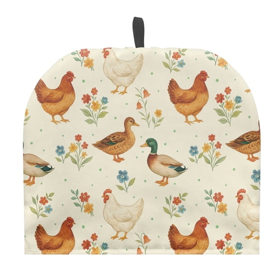 HELLHERO Thermal Insulation Tea Cozy Durable Keep Warm Polyester Canvas for Women, Duck Flower Pattern