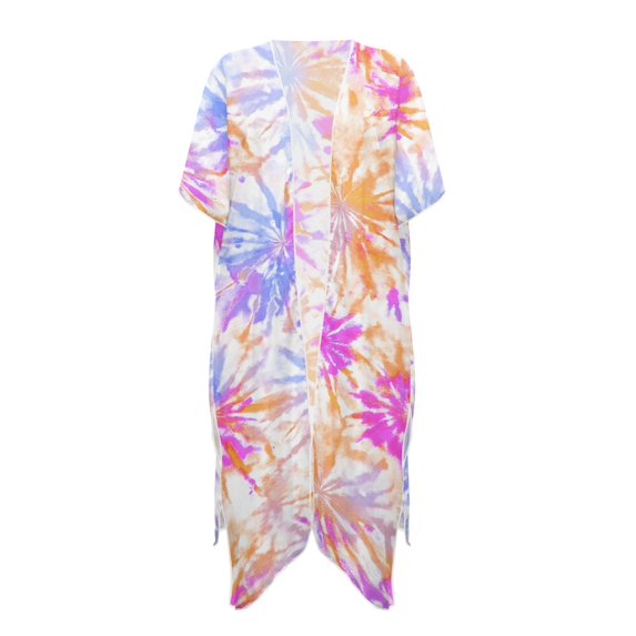 HELLHERO Tie Dye Bathing Suit Cover Up Loose Fit High Quality Fabrics Breathable Bathing Suit Coverups