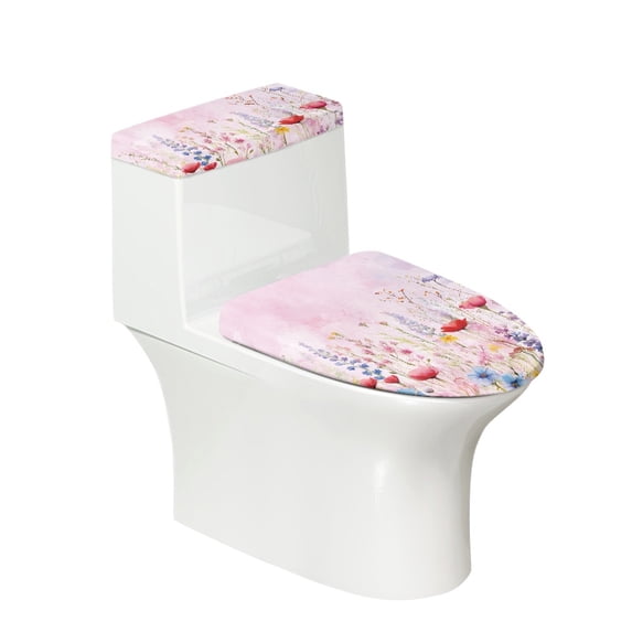 HELLHERO Toilet Cover 2 Pack 17"x21" Comfortable and Practical Flower