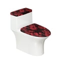 thumbnail image 1 of HELLHERO Toilet Covers Set 2 Pack U-Shaped Stylish Thankful Fall, Red And Black Handprint Pattern, 1 of 8