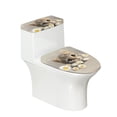 thumbnail image 1 of HELLHERO Toilet Lid Cover Set Pack of 2 U-Shaped Keep Dust Stain Holiday Dressing Cat and Daisy Pattern, 1 of 8